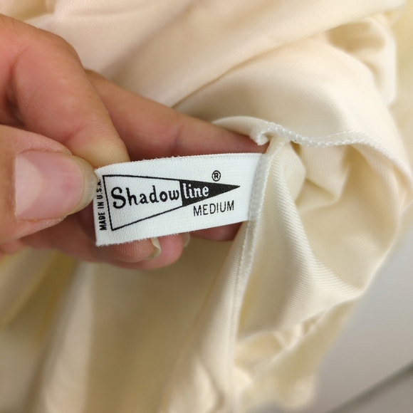 Vintage X Shadowline Nightgown Peignoir Lace Floral Ivory Nylon Made USA Women M - Picture 7 of 8